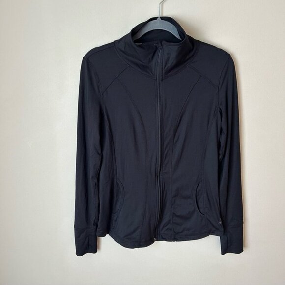 Exertek Black Athletic Full Zip Outdoor Lightweight Heat Gear Jacket Size Small - Picture 1 of 6